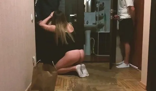 Russian girl cheating on her boyfriend and takes it on home camera
