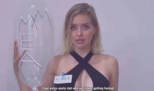 Russian chick knows how to give a very deep blowjob